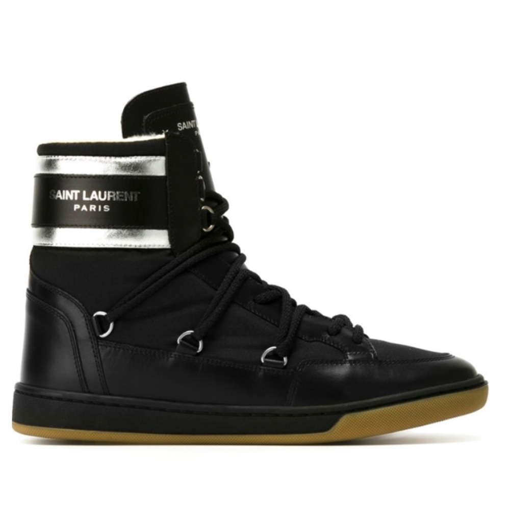 YSL Saint Laurent Black High Top Sneakers 8.5